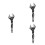 3Pcs Assorted Color Basin Wrench Adjustable Spanner for Faucets 3