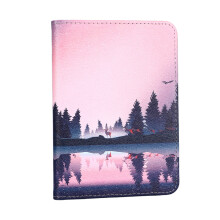 Faszinierende Painted Leather Buchhülle mit Strap für Kindle 11. Generation 2022 Dämmerung