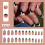 Halloween Press on Nails, Μεσαία ψεύτικα νύχια αμυγδάλου, Ψεύτικα νύχια πλήρους κάλυψης με 2