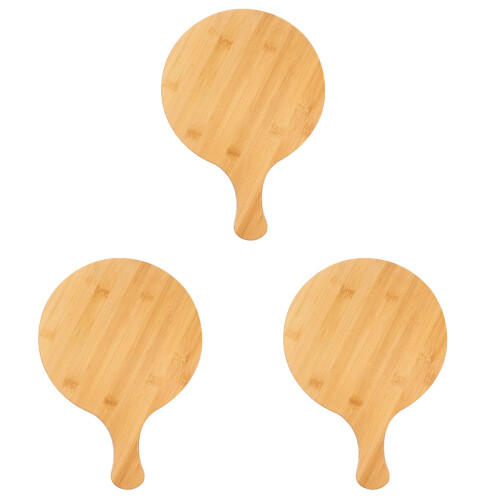 3Pcs Bamboo Bread Tray Chocolate Practical Smooth Food Serving Plate 1