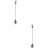 2Pièces Bâtons Remuage Cocktail Acier Noir Polyvalents Cuisine 6