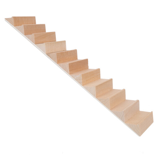 Άβαφη σκάλα, αξεσουάρ σκάλας DIY, ρεαλιστική λεπτομέρεια, χειροποίητη ξύλινη μίνι 2