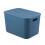 Storage Bins With Lids Small Blue PP For Laundry Area 1Pcs 4