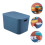 Storage Bins With Lids Small Blue PP For Laundry Area 1Pcs 8