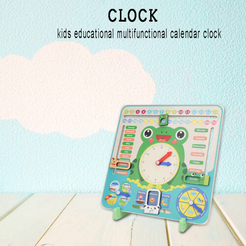 Educational Wooden Time and Weather Clock
