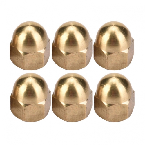 Brass Cap Nuts Kit, Hex Head Nuts, Vehicle Fasteners (M6, 20pcs) 2