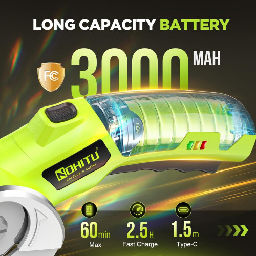 Ασύρματο ηλεκτρικό ψαλίδι 4V, 3000mAh, φως LED, για 2