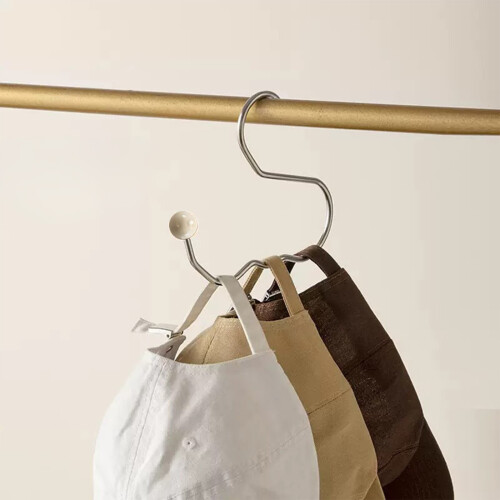 Metal Hat and Clothes Hook Rack for Vertical Storage 2