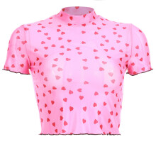 Crop top en tissu stretch pour femme, chemise transparente en maille avec détails froncés, coupe ajustée, tenue sexy idéale pour la salle de
