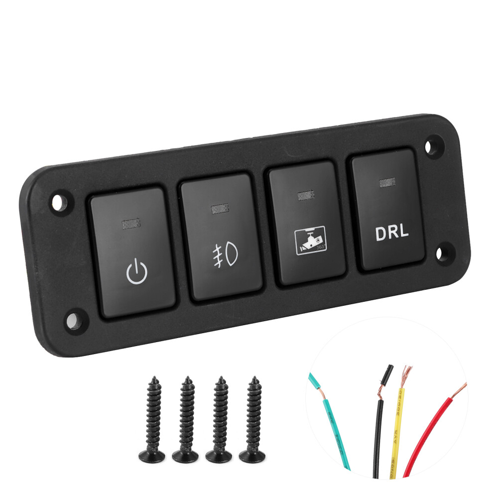 Waterproof Switch Panel For Marine And Off-Road Vehicles, Wide Application Toggle Switch Panel With Led Indicator, Simple Installation Rocker Switch 9071309322774