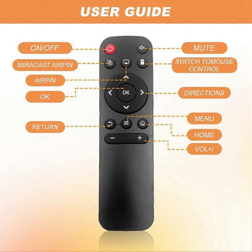 3PCS Projector Remote Control for HY300 HY320 HY300Pro Universal Projector Control Replacement 1