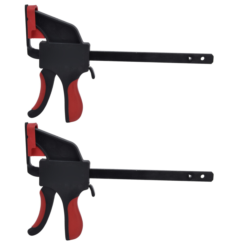 Ratchet Bar Clamps For Woodworking, Sturdy Construction4inch Quick-Release Feature Clamps With Ergonomic Handle, Clamp And Spreader Trigger Design 9071309321098