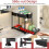 4-Pack Black 2-Tier Under Sink Organizer – Pull-Out Cabinet Storage with Hooks & Cups 3