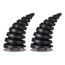 Rubber Material Helmet Horns Decoration With Devil Horn Design Sucker Mount Universal Fit For Motorcycle Helmet3D Car Hood Stickers