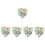 500Pièces Décoration Patches Rondes Verre Coloré 4