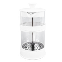 1000ml Doppelwandiger French Press Kaffeezubereiter mit Glas- und PP-Deckel