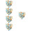 500Pièces Décoration Patches Rondes Verre Coloré 11