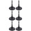 6Sets Practical Black Doll Holders Sturdy Display Stands for Dolls 8
