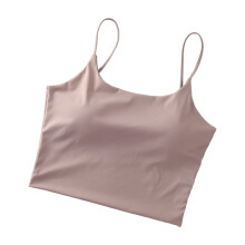 Canotta da donna con spalline incrociate sulla schiena, reggiseno integrato a supporto leggero con elasticità in quattro direzioni, canotta senza