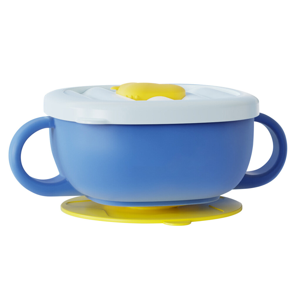 Microwave Safe Toddler Feeding Bowl with Suction Base, Baby Led Weaning Essential Featuring316Stainless Steel Build, Ergonomic Binaural Design,