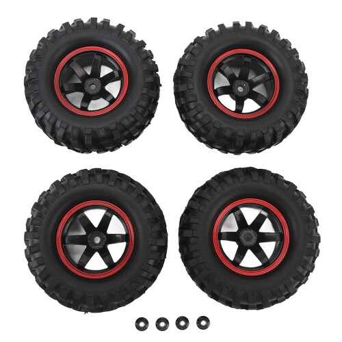 Cubo hexagonal de 12 mm para crawler de rocha de 1,9 polegadas, pneus RC com banda de rodagem duradoura e resistente a impactos, 6 furos, pneus de