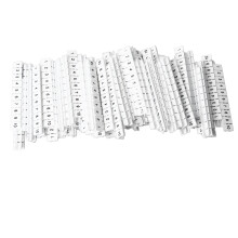 Bande d'étiquettes numérotées pour borniers, installation par pression pour blocs UK6N, étiquettes de marquage en nylon résistant à la chaleur,