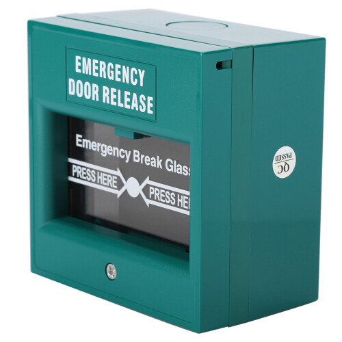 Emergency Exit Release Mechanism, Break Glass Fire Alarm with Durable Plastic Shell and Sandblasted Design, Compatible with Access Control System for 1