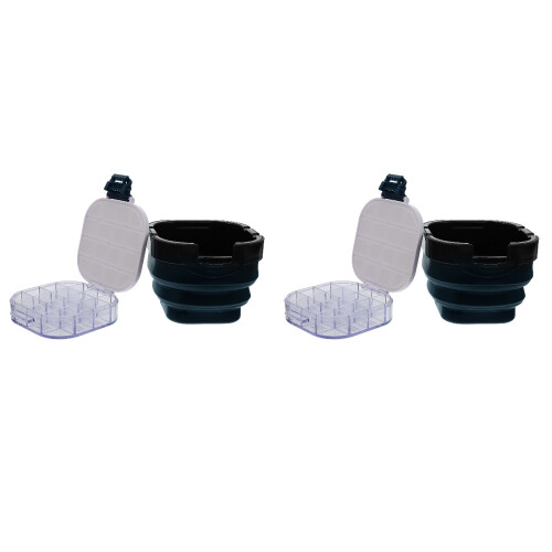 2Pcs Blue Painting Tool Bucket Lightweight Multifunction Pen Holder 1