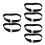 3Paires De Jambe Noir Style Gothique Pour 7