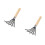 2Pcs Black Clam Rake with Wooden Handle and Net Design for Shellfish 2