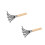 2Pcs Black Clam Rake with Wooden Handle and Net Design for Shellfish 6