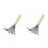 2Pcs Black Clam Rake with Wooden Handle and Net Design for Shellfish 7