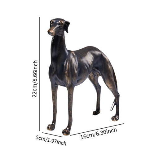 Άγαλμα σκύλου από ρητίνη, γλυπτό από φύλλο ζώου, μεταλλικό κεντρικό τραπεζιού, 2