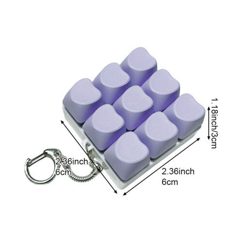 Πληκτρολόγιο Fidget Keychain Keycap Χαλαρωτικό, Ανακούφιση από το Στρες, Clicker Pass The Time Keys Button 1
