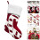 Roter Weihnachtsstrumpf mit gesticktem Elch, 45,7 cm 2