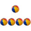 5Pièces Ballons Gonflables PVC Multi Couleurs Pour Enfants 6