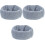 3Pcs Comfortable Dog Earmuff Grey Washable Noise Proof Pet Accessory 2