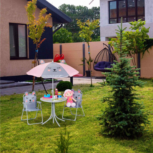 Kids' Camping Set with Adjustable Parasol - 4 Pieces 1