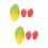 6St Kindvriendelijke Simulatie Fruit Percussie Instrumenten Set 6