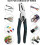 Industrial Multi-Function Pliers: Nail Puller, Wire Cutter/Stripper/Crimper, Chromium-Vanadium Steel, Compound Leverage 2
