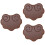 3Pcs Flexible Brown Erhu Mute for Quiet Home Practice Accessory 5