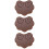 3Pcs Flexible Brown Erhu Mute for Quiet Home Practice Accessory 7