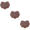 3Pcs Flexible Brown Erhu Mute for Quiet Home Practice Accessory 8