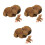 3St Plush Slap Bracelet Chocolade Dieren Huggers 9