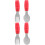 2Ensembles Bébé Acier Inoxydable Rouge Fourchette 5