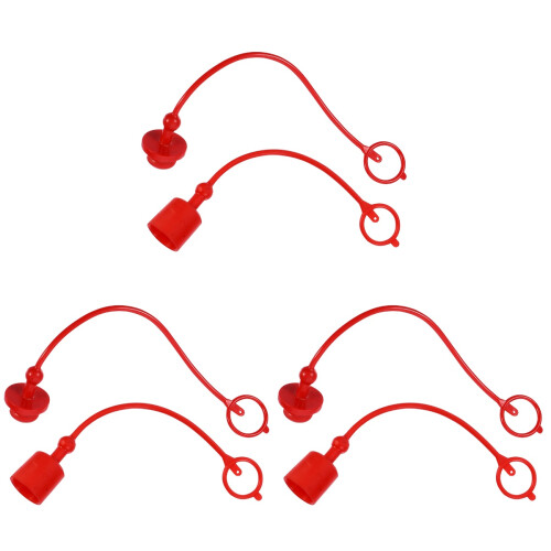 6Ensembles Protège-Raccords Hydrauliques Rouges Durable 1