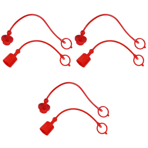 6Ensembles Protège-Raccords Hydrauliques Rouges Durable 2