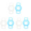 6Pcs Durable Collar Tracer Silicone Covers for Pet Protection 2