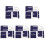 5Sets Durable DIY Bag Material Dark Blue PU Craft Supplies 2