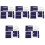 5Sets Durable DIY Bag Material Dark Blue PU Craft Supplies 3